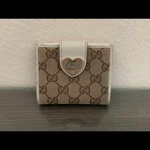 Gucci GG heart flap french wallet